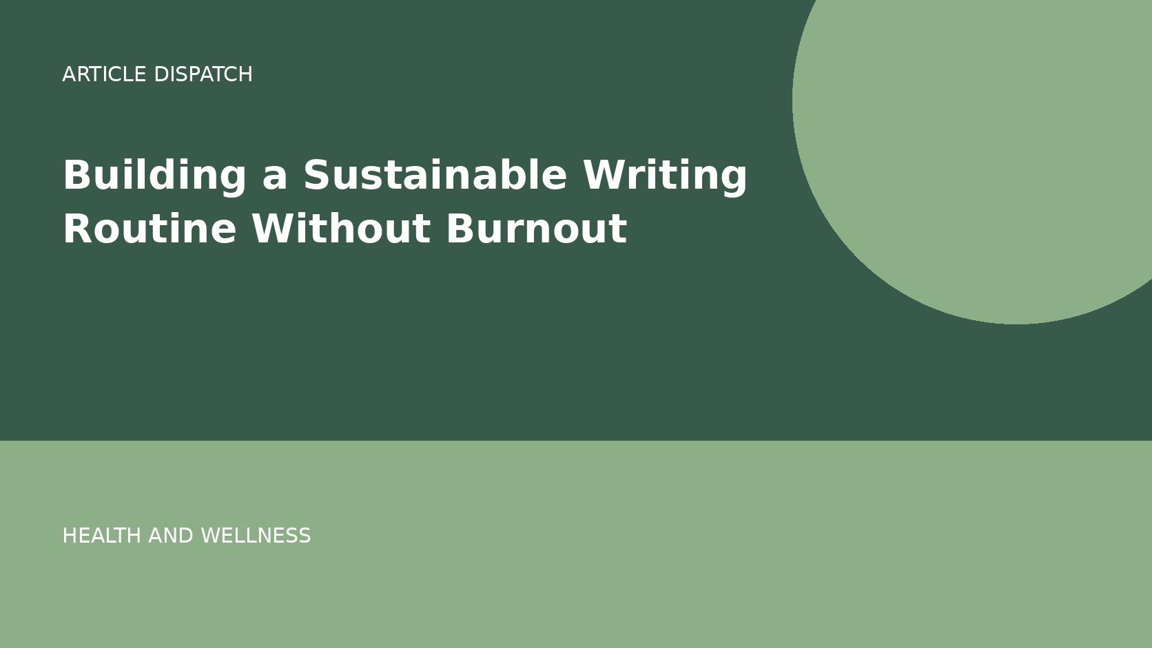 Building a Sustainable Writing Routine Without Burnout