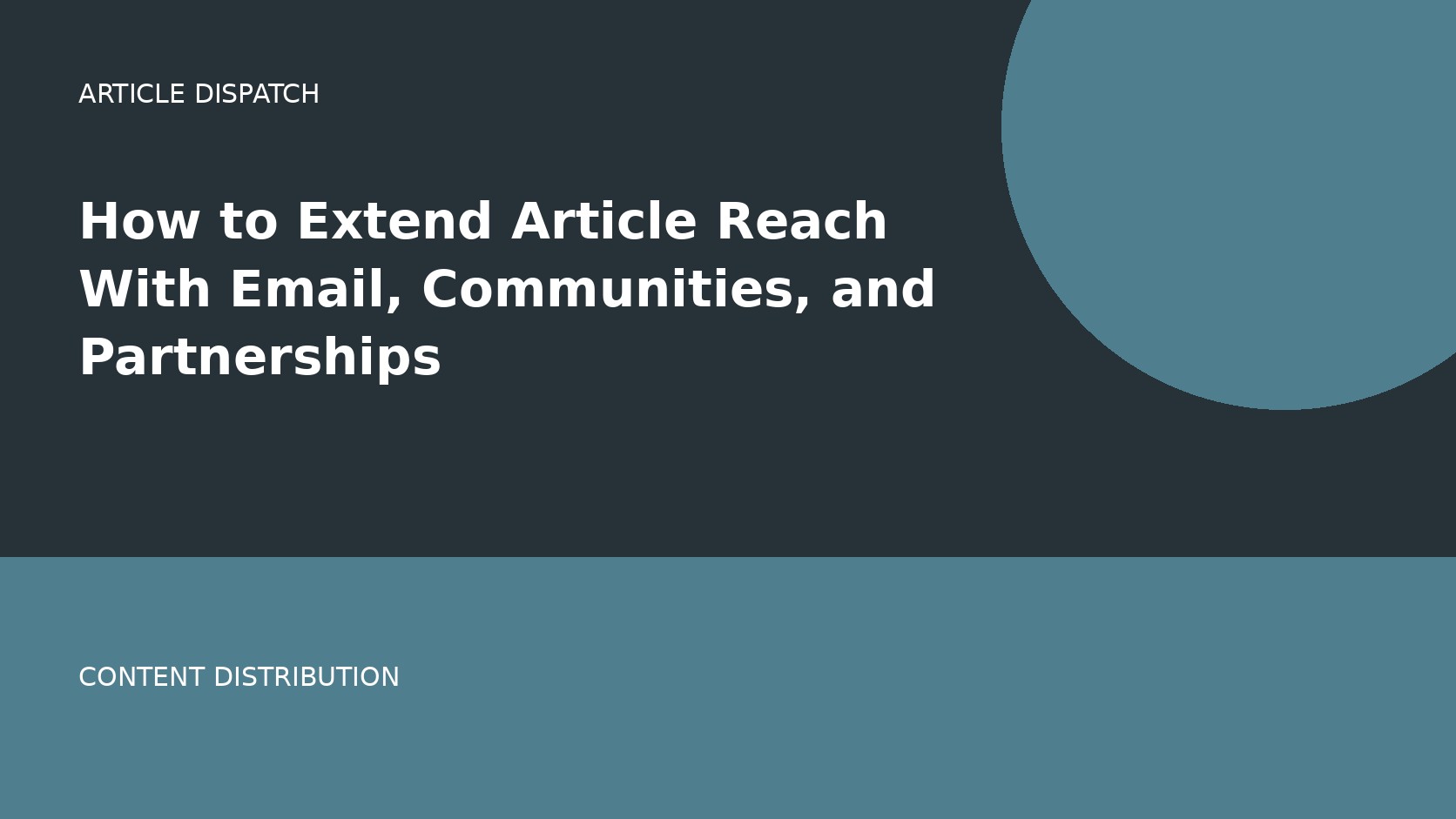 How to Extend Article Reach With Email, Communities, and Partnerships