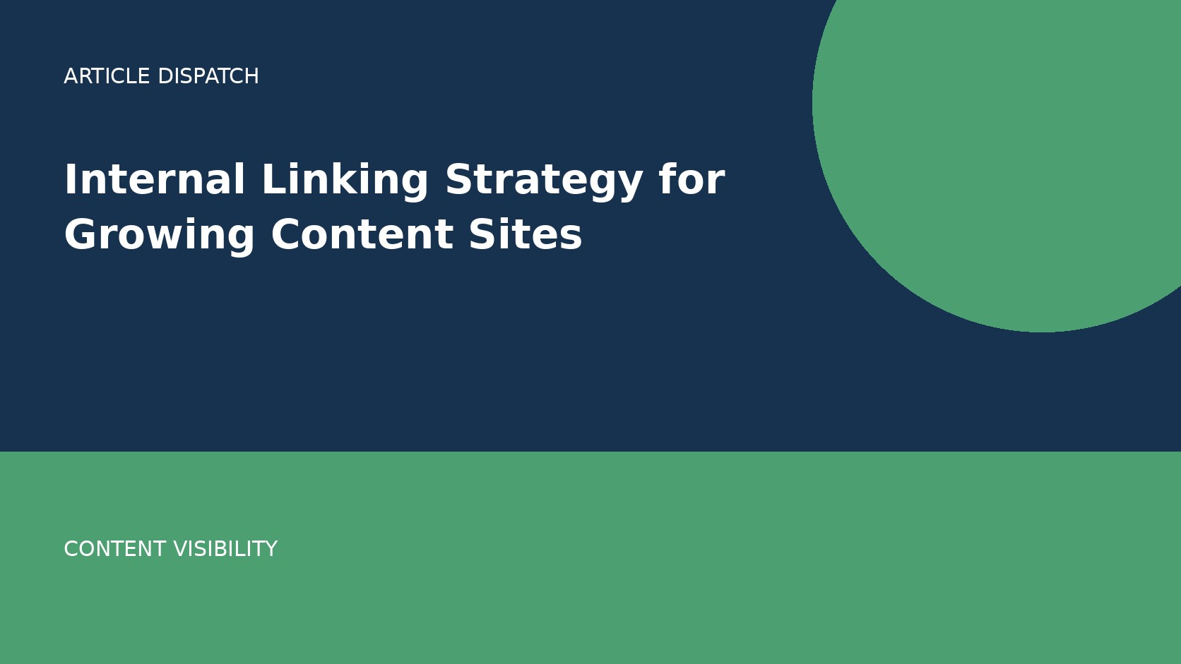 Internal Linking Strategy for Growing Content Sites