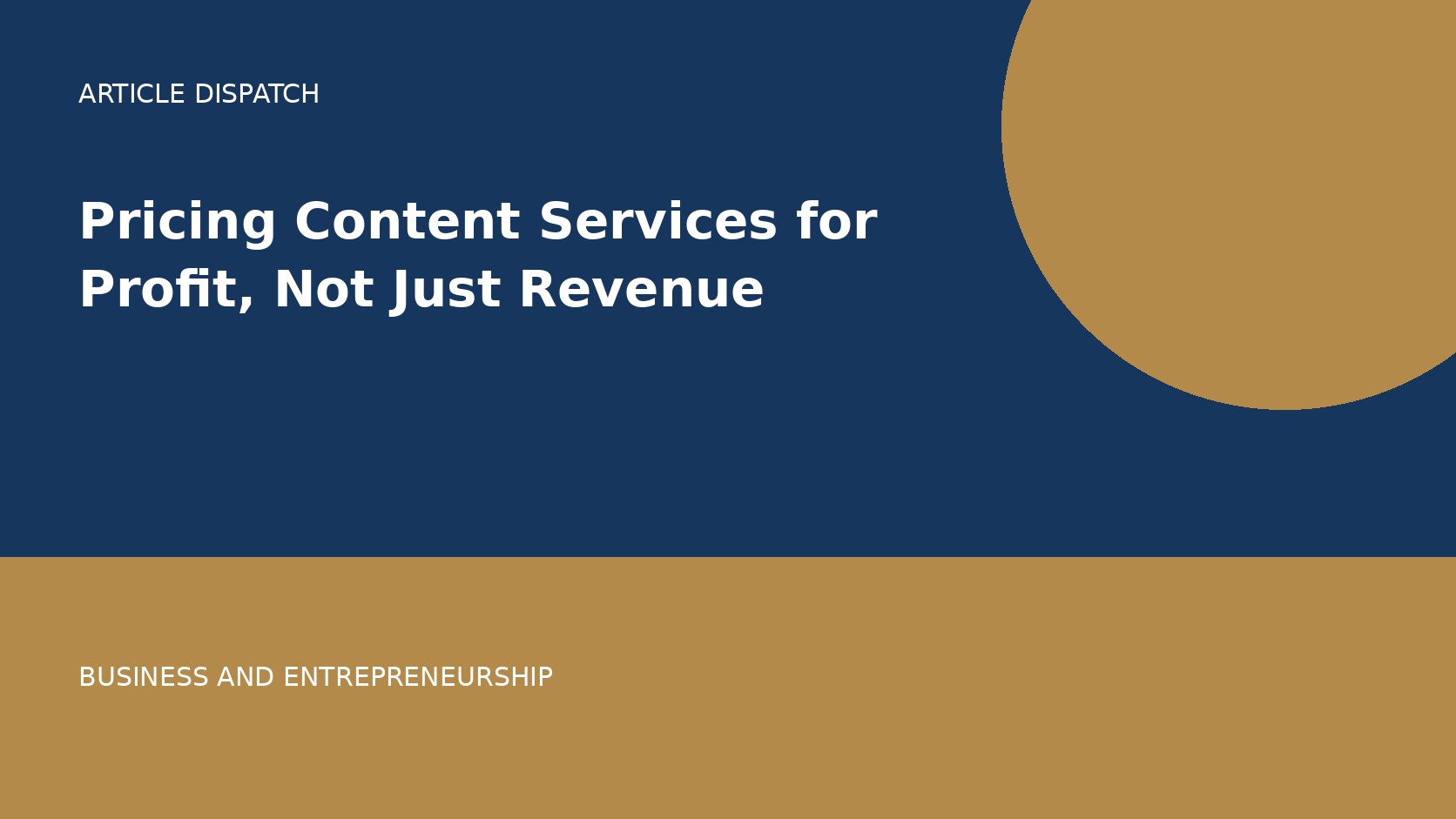 Pricing Content Services for Profit, Not Just Revenue