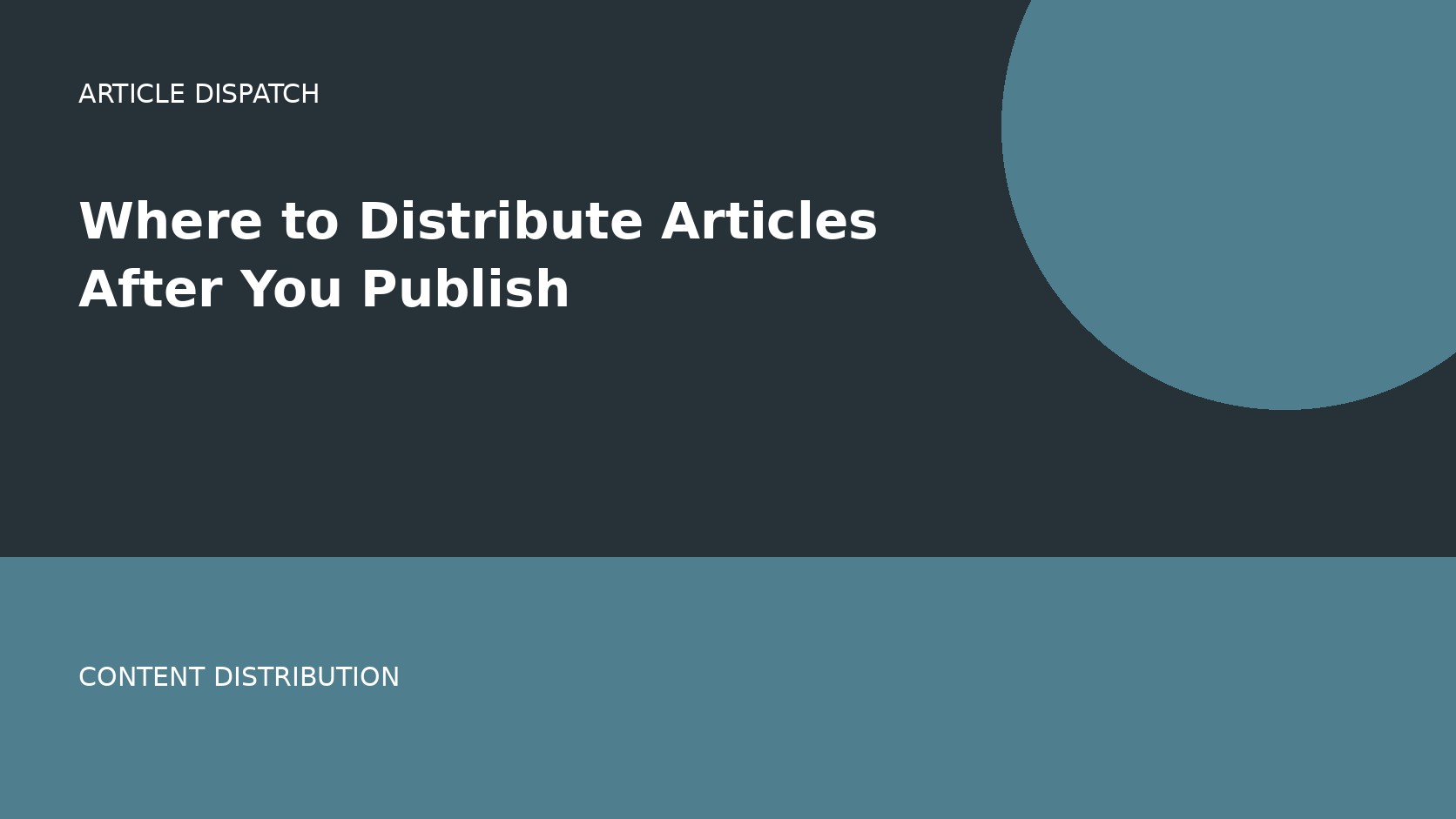 Where to Distribute Articles After You Publish